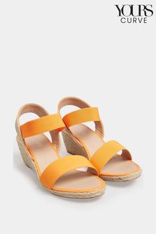 Yours Curve Orange Extra-Wide Fit Espadrille Wedge (K49549) | €18