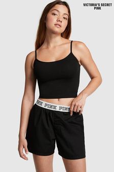 Victoria's Secret PINK Pure Black Pyjama Boxer Shorts (K49786) | €11.50