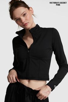 Victoria's Secret PINK Pure Black Active Full Zip Jacket (K49828) | kr820