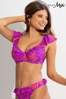 Pour Moi Purple Non Padded Bermuda Bikini Top (K49877) | €42