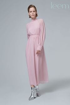 leem Pink Belted Maxi Dress (K50895) | €71