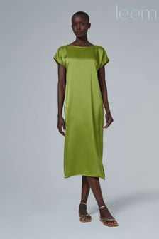 leem Green Open-Back Kaftan (K50898) | $319