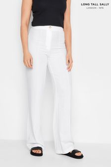 Long Tall Sally White Linen Trousers With A Touch Of Linen (K51835) | €20