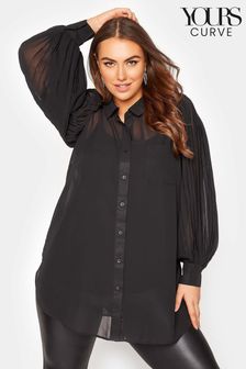 Yours Curve London Pleat Sleeve Shirt