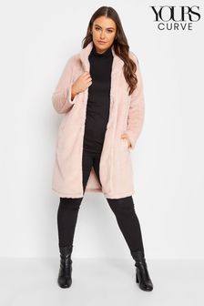 Yours Curve Pink Faux Fur Jacket (K51876) | €23