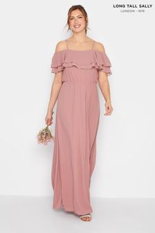 Long Tall Sally Pink Ruffle Maxi Dress (K51894) | 47 €