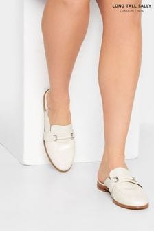 Long Tall Sally White Chain Mule Loafer (K52022) | €26