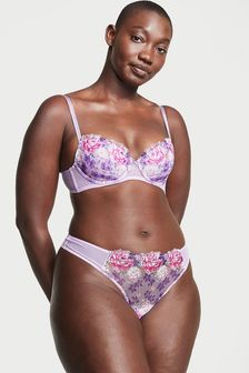 Victoria's Secret Jasmine Purple Embroidered Thong Knickers (K52508) | €15.50