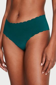 Victoria's Secret Black Ivy Green Scalloped Cheeky No-Show Knickers (K52525) | kr117