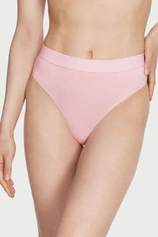 Victoria's Secret Pretty Blossom Pink Logo High Leg Wide Side Thong Knickers (K52696) | €13