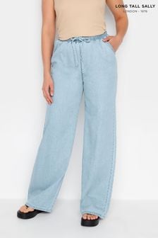 Синий - Широкие джинсы с поясом на резинке Long Tall Sally (K53242) | €19