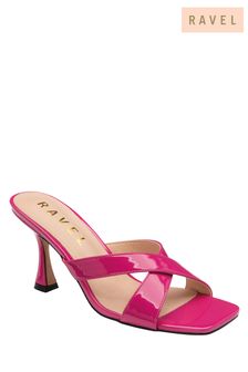 Ravel Pink Heeled Mule Sandals (K53793) | €37