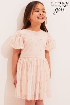 Lipsy Pink Mini Sequin Spot Puff Sleeve Dress (K53909) | BGN 109 - BGN 118