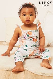 Lipsy White Jersey Frill Romper With Headband- Baby (K54037) | INR 2,095 - INR 2,315