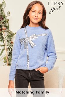Lipsy Blue Knitted Christmas Jumper (K55435) | €37 - €50