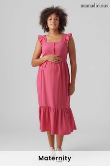 Mamalicious Pink Maternity And Nursing Function Maxi Dress (K55451) | €20