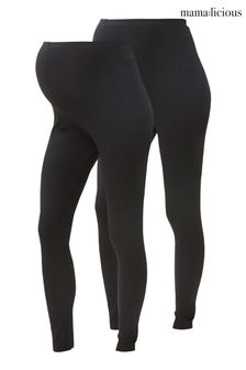 Mamalicious Black Maternity 2 Pack Leggings (K56265) | €17