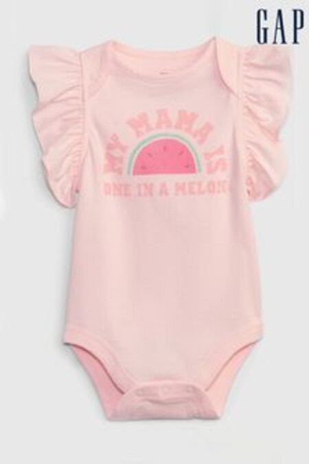 Gap Pink Organic Cotton Mix and Match Graphic Bodysuit (K56848) | 10 €
