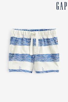 Pantaloni scurți din amestec de bumbac organic Gap Mix And Match Pullon - Bebeluș (K56864) | 54 LEI