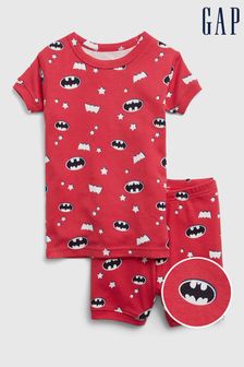 Gap Red Organic Cotton Batman Short Sleeve Pyjama Shorts Set (K57016) | €12.50