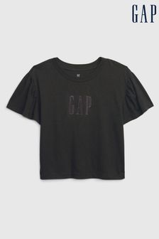 Gap Black Logo Flutter Sleeve T-Shirt (K57195) | €8