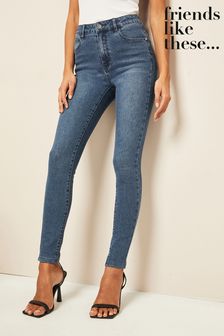 Friends Like These Mid Blue Midrise Contour Jeans (K57615) | $45