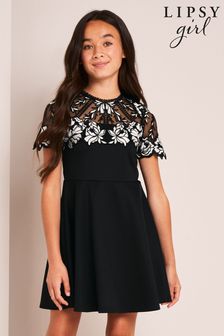 Lipsy Black Contrast Yoke Occasion Dress (K57721) | €22 - €27
