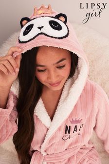 Lipsy Pink Fleece Embroidered Dressing Gown (K57731) | €33 - €43