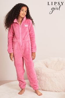 Lipsy Pink Cosy Half Zip All-In-One (5-16yrs) (K57766) | 40 € - 53 €