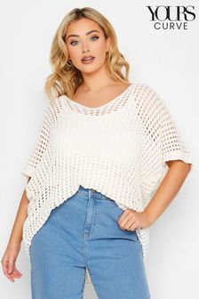 Yours Curve Cream Crochet Boxy Cover Up (K57896) | 18 €