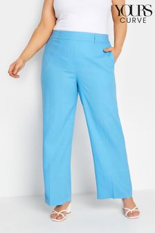 Yours Curve Pantalons larges en lin mélangé (K57907) | €17