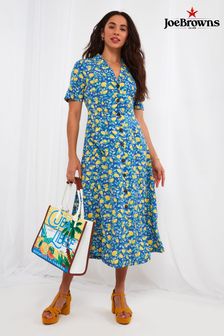 Joe Browns Blue Lily Print Dress (K58558) | €34