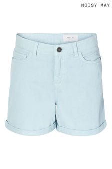 Pastellblau - Noisy May Mom-Shorts mit hohem Bund (K58775) | 17 €