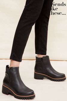 Friends Like These Black Regular Fit Wedge Cheslea Ankle Boot (K58999) | INR 4,528