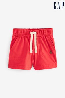 Roșu - Pantaloni scurți din amestec de bumbac organic Gap Mix And Match Pullon (K59160) | 54 LEI