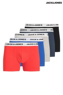 JACK & JONES Black, Orange, Blue and Grey 5 Pack Trunks (K59168) | $77