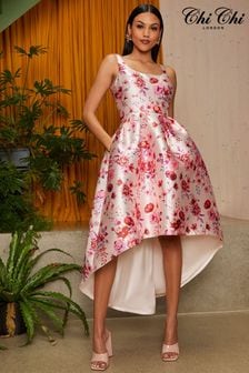Obleka s tankimi naramnicami in cvetličnim potiskom Chi Chi London (K60176) | €51