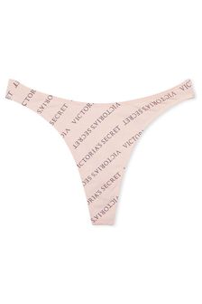 Victoria's Secret Purest Pink Logo High Leg Scoop Thong Knickers (K60266) | €12