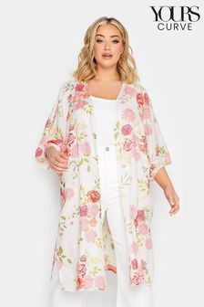 Yours Curve White Longline Duster Cover Up (K60338) | 13,140 Ft