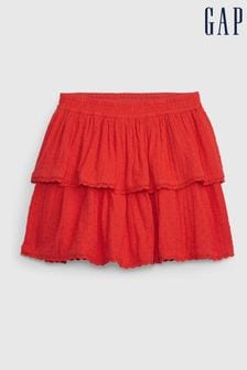 Gap Red Crinkle Gauze Ruffle Skirt - Kids (K60722) | 13,580 Ft