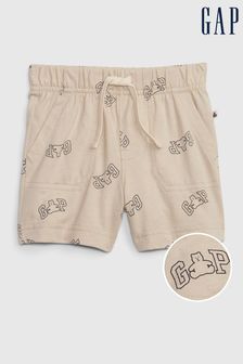 Gap Beige Logo Print Printed Pull On Shorts - Baby (K60891) | €3.50
