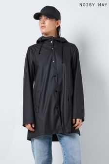 NOISY MAY Black Waterproof Hooded Rain Coat (K60896) | €107