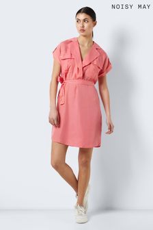 Noisy May Pink Utility Cargo TENCEL™ Shirt Dress (K60903) | 120 zł