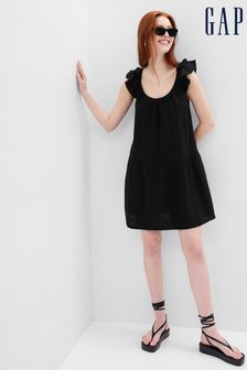 Gap Black Crinkle Gauze Mini Dress (K61077) | €22