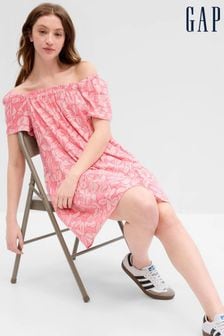 Gap Pink Print Squareneck Mini Dress (K61096) | €17