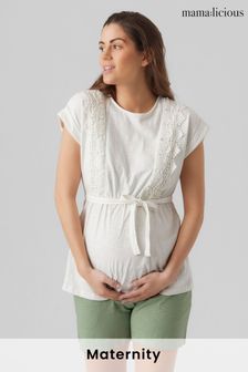 Mamalicious Maternity Lace Detail Nursing Top