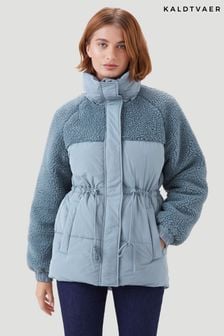 藍色 - Kaldtvaer Bryne泰迪羊羔絨混搭材質短款羽絨外套 (K61231) | NT$5,370