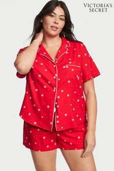 Victoria's Secret Lipstick Red Snowflakes Short Pyjamas (K61361) | €52