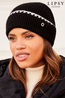 Lipsy Black Super Soft Contrast Beanie Hat (K61524) | 18 €