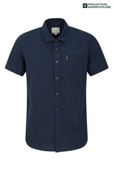 Mountain Warehouse Blue Coconut Slub Texture 100% Cotton Mens Shirt (K61559) | €33